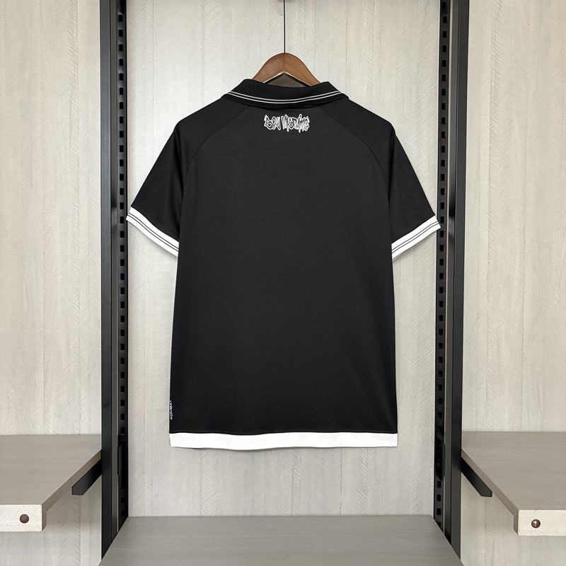 Camisa Vasco I 2025 - Kappa - Preto e Branco